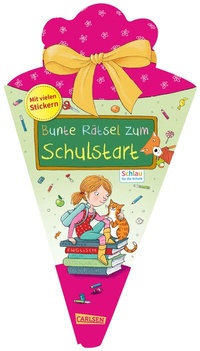 Abbildung von: Schlau für die Schule: Bunte Rätsel zum Schulstart (Schultüte 2025 rosa) - Carlsen