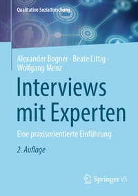 Enlarge image Cover: Interviews mit Experten - Springer VS