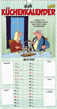 Abbildung von: Uli Stein Küchenkalender 2026: Monatskalender für die Wand - Lappan