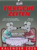 Cover: Uli Stein Tierische Zeiten 2026: Monatskalender f&uuml;r die Wand - Lappan