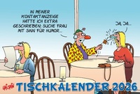 Abbildung von: Uli Stein Tischkalender 2026: Monatskalender zum Aufstellen - Lappan