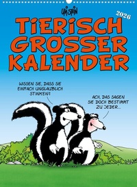 Abbildung von: Uli Stein Tierisch großer Kalender 2026: Monatskalender für die Wand im Großformat - Lappan