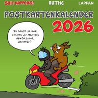 Abbildung von: Shit happens! Postkartenkalender 2026 - Lappan