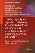 Cover: Creating Capacity and Capability: Embracing Advanced Technologies and Innovations for Sustainable Future in Building Education and Practice - Springer