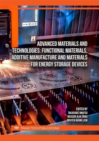 Abbildung von: Advanced Materials and Technologies: Functional Materials, Additive Manufacture and Materials for Energy Storage Devices - Trans Tech Publications Ltd