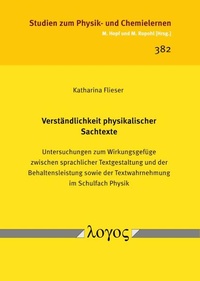 Abbildung von: Verständlichkeit physikalischer Sachtexte - Logos Berlin