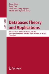 Enlarge image Cover: Databases Theory and Applications - Springer Nature Switzerland AG