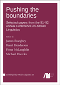 Cover: Pushing the boundaries - Language Science Press