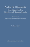 Bild: Archiv für Diplomatik, Schriftgeschichte, Siegel- und Wappenkunde - Böhlau