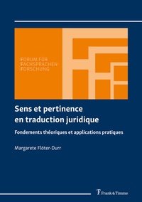 Abbildung von: Sens et pertinence en traduction juridique - Frank & Timme