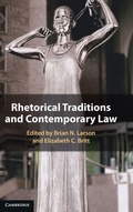 Cover: Rhetorical Traditions and Contemporary Law - Cambridge University Press