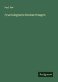 Cover: Psychologische Beobachtungen - Antigonos Verlag