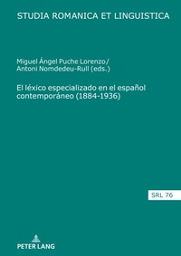 Abbildung von: El léxico especializado en el español contemporáneo (1884-1936) - Peter Lang Verlag