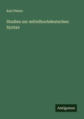 Cover: Studien zur mittelhochdeutschen Syntax - Antigonos Verlag