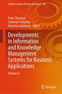 Enlarge image Cover: Developments in Information and Knowledge Management Systems for Business Applications - Springer