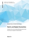 Cover: Recht und Digital Humanities - epubli