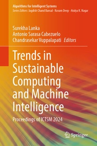 Enlarge image Cover: Trends in Sustainable Computing and Machine Intelligence - Springer