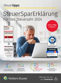 Abbildung von: SteuerSparErklärung plus (Steuerjahr 2024) - Wolters Kluwer Steuertipps GmbH