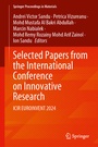 Cover: Selected Papers from the International Conference on Innovative Research - Springer