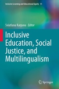 Cover: Inclusive Education, Social Justice, and Multilingualism - Springer
