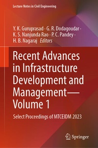 Enlarge image Cover: Recent Advances in Infrastructure Development and Management - Volume 1 - Springer Nature Switzerland AG