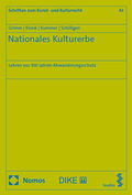 Cover: Nationales Kulturerbe - Dike Verlag Z&uuml;rich