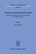 Cover: Varieties of Social Civil Procedure - Duncker & Humblot
