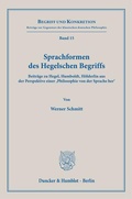 Cover: Sprachformen des Hegelschen Begriffs - Duncker & Humblot