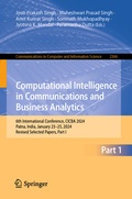 Cover: Computational Intelligence in Communications and Business Analytics - Springer