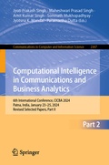 Cover: Computational Intelligence in Communications and Business Analytics - Springer