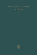 Cover: Summa, liber I - Meiner