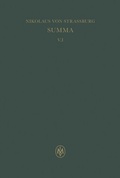 Cover: Summa, liber I - Meiner