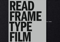 Cover: Read Frame Type Film - Mubi Editions