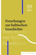 Cover: Forschungen zur baltischen Geschichte - Brill Deutschland GmbH