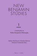 Cover: Community in Walter Benjamin's Philosophy - Brill Deutschland GmbH