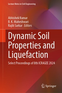 Enlarge image Cover: Dynamic Soil Properties and Liquefaction - Springer Nature Switzerland AG