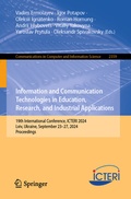 Cover: Information and Communication Technologies in Education, Research, and Industrial Applications - Springer