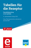 Bild: Tabellen f&uuml;r die Rezeptur - Avoxa - Mediengruppe Deutscher Apotheker