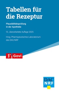 Abbildung von: Tabellen für die Rezeptur - Avoxa - Mediengruppe Deutscher Apotheker GmbH
