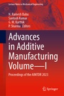 Cover: Advances in Additive Manufacturing Volume-I - Springer Nature Switzerland AG