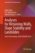 Cover: Analyses for Retaining walls, Slope Stability and Landslides - Springer