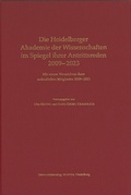 Bild: Die Heidelberger Akademie der Wissenschaften im Spiegel ihrer Antrittsreden 2009-2023 - Universitätsverlag Winter