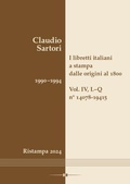Cover: I libretti italiani a stampa dalle origini al 1800. Catalogo analitico con 16 indici - Hollitzer Wissenschaftsverlag