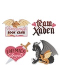 Cover: Rebecca Yarros's Fourth Wing: Romantasy Stickers - Sticker Set of 4 - Out of Print Clothing