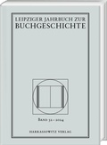 Cover: Leipziger Jahrbuch zur Buchgeschichte 32 (2024) - Harrassowitz Verlag
