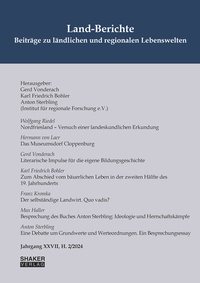 Abbildung von: Land-Berichte. Beiträge zu ländlichen und regionalen Lebenswelten - Shaker