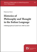 Cover: Histories of Philosophy and Thought in the Italian Language - Universit&auml;tsverlag Hildesheim