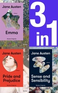 Cover: Jane Austen: Three Novels in One (3in1-Bundle). Emma, Pride and Prejudice, Sense and Sensibility - Reclam