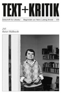 Cover: Rainer Malkowski - edition text + kritik