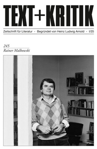 Enlarge image Cover: Rainer Malkowski - Edition Text + Kritik